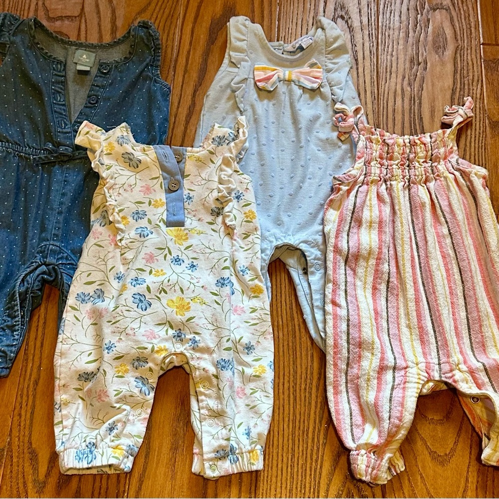 Baby girl 0-3 month jumper romper bundle